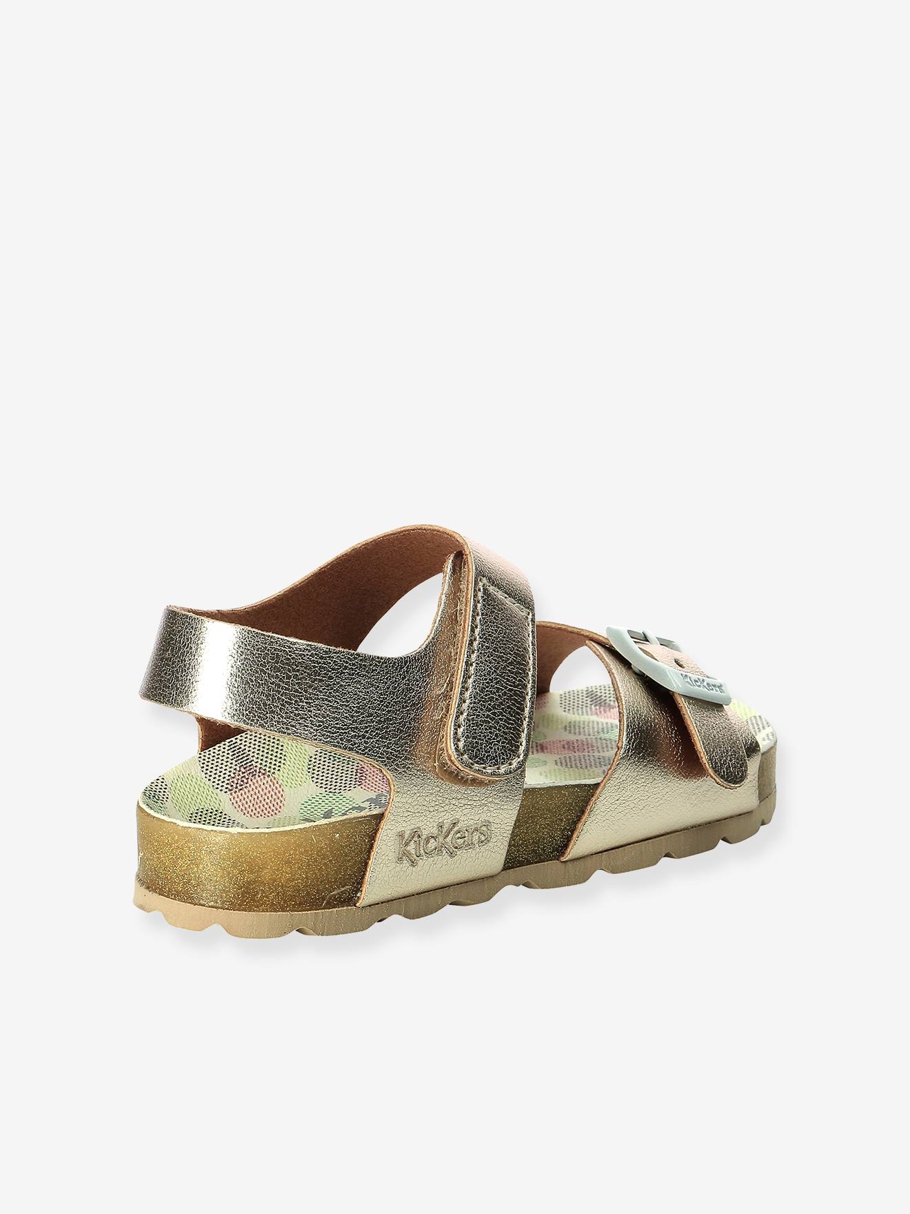 Sandales fille Sunkro Sokick KICKERS® or pois imprime