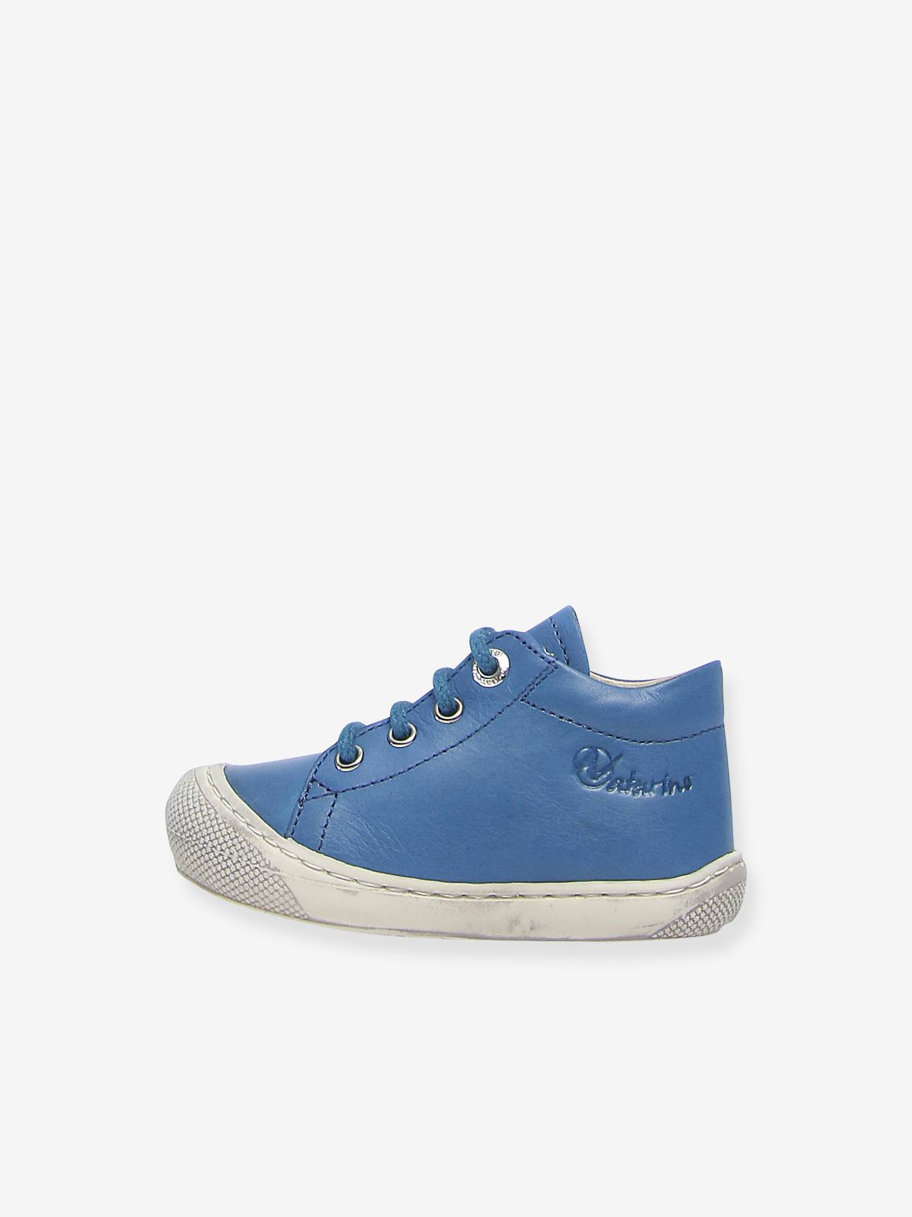 Naturino Jungen Baby Lauflern-Boots COCOON NAPPA SPAZZ.SOLE NATURINO - hellblau