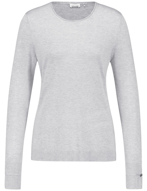 Langarmpullover aus nachhaltigem Feinstrick