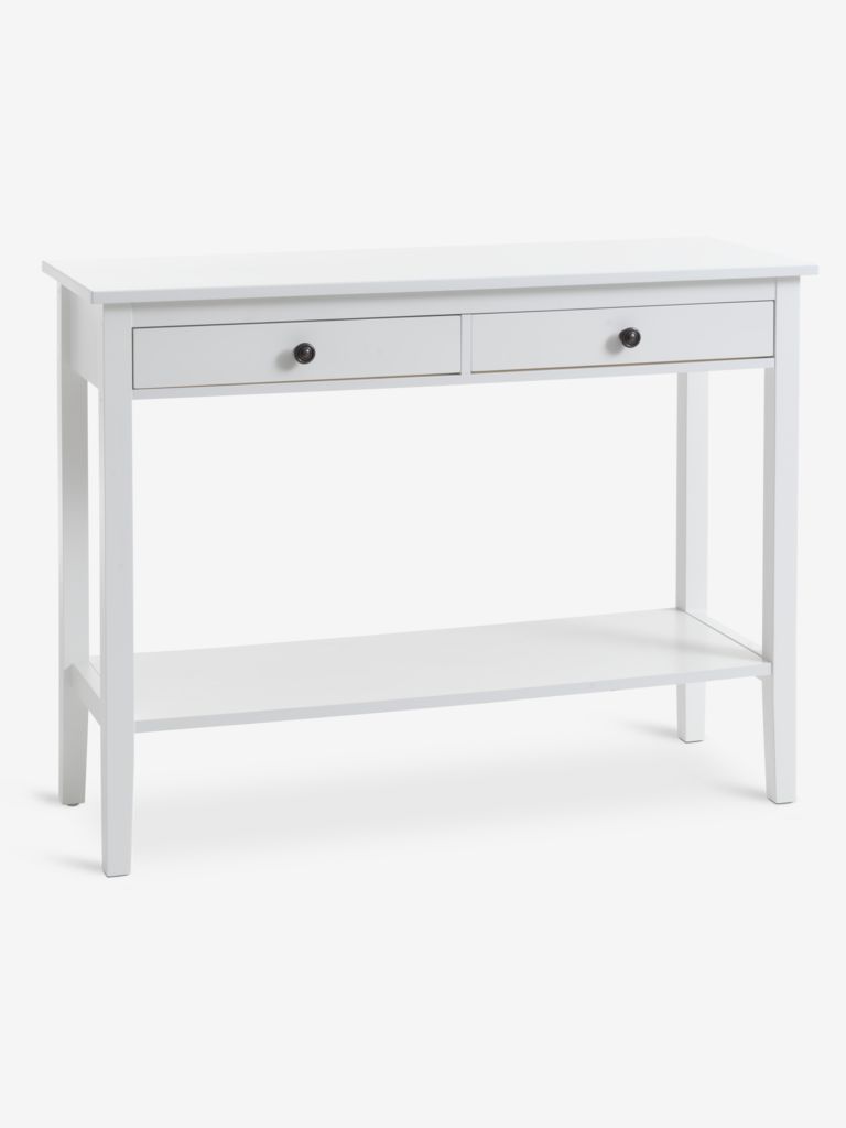 Konsola NORDBY 40x110 2 szuflady 1 półka biała