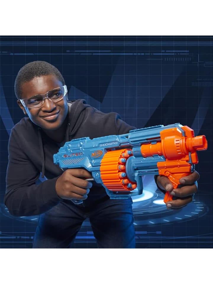 Nerf Spielzeugwaffen Elite 2.0 Shock Wave RD-15 in blau günstig kaufen onesize