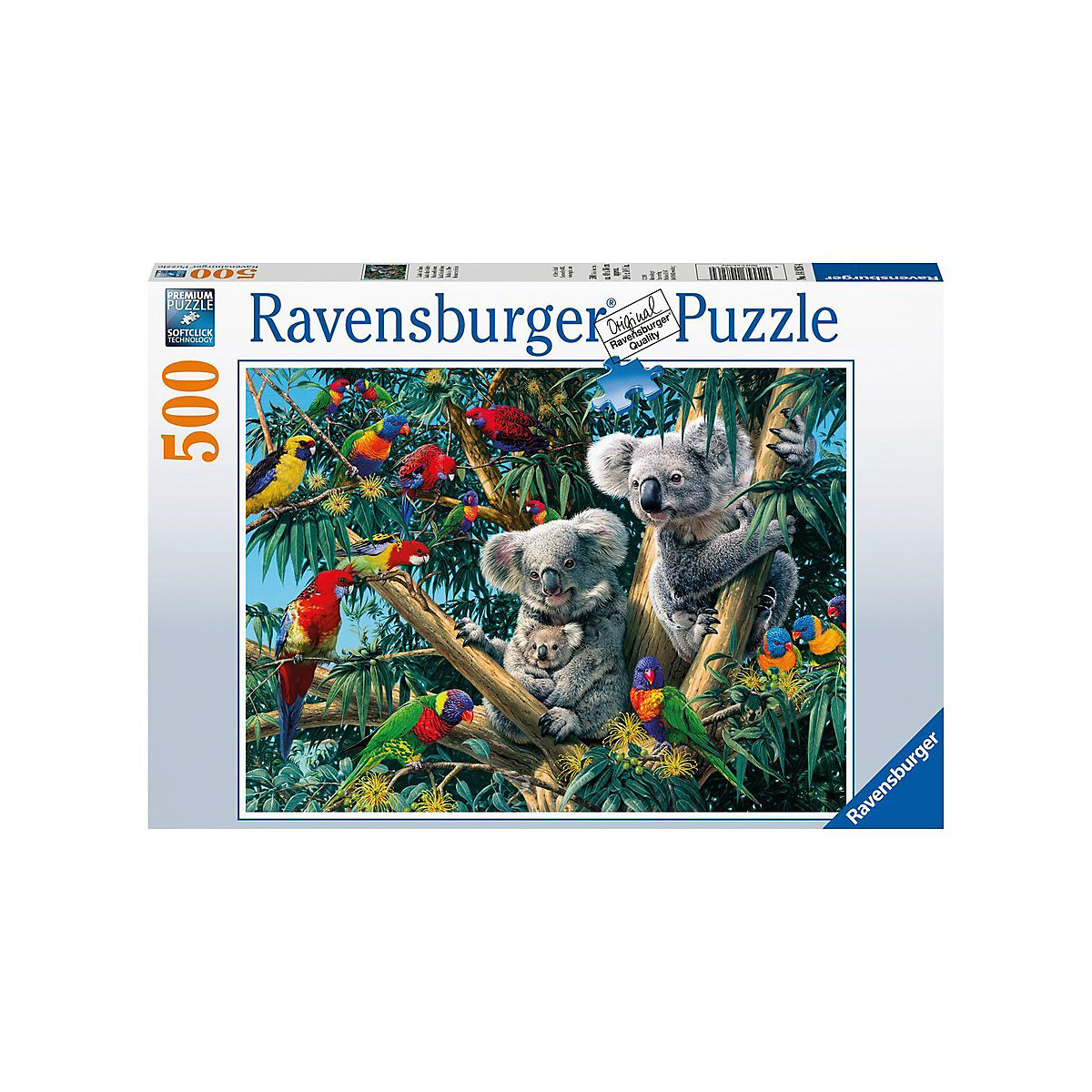 Puzzle 500 Teile, 49x36 cm, Koalas im Baum