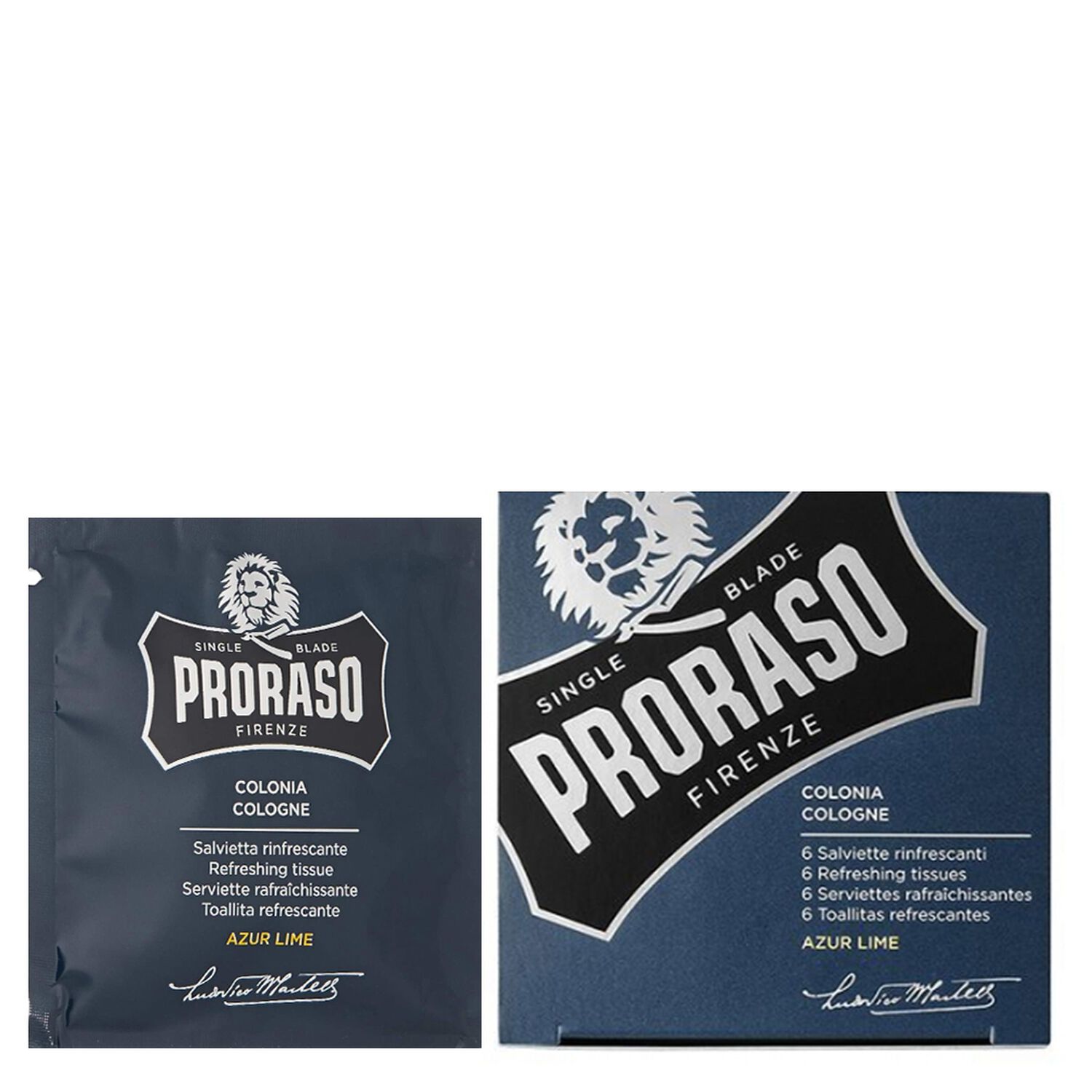 Proraso Serviettes Azur Raffraîchissantes 6 Unités