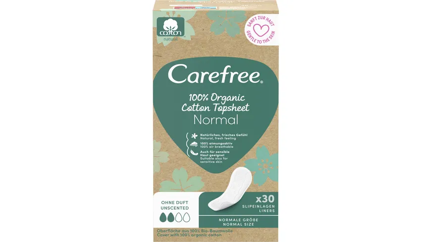 Carefree Slipeinlagen Organic Cotton Normal