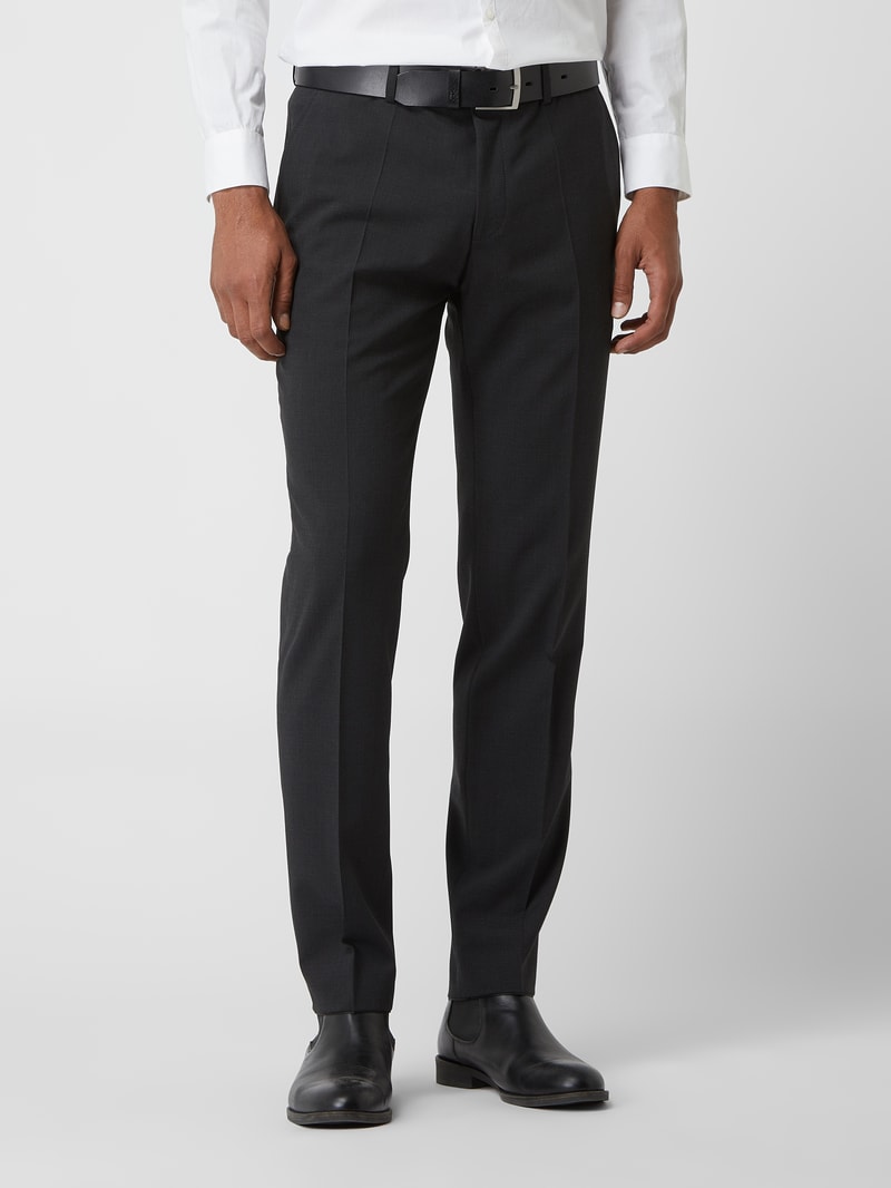 Slim Fit Anzug mit 2-Knopf-Sakko in anthrazit