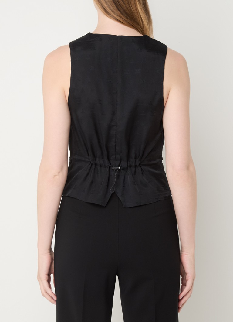 Vestă MaxMara Kiwi cu buzunare cu nervuri