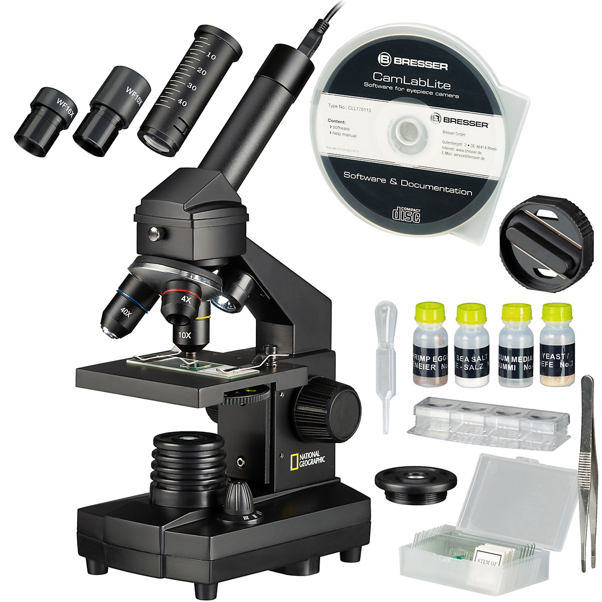 Mikroskop  40x-1024x (inkl. Koffer und USB Okular)