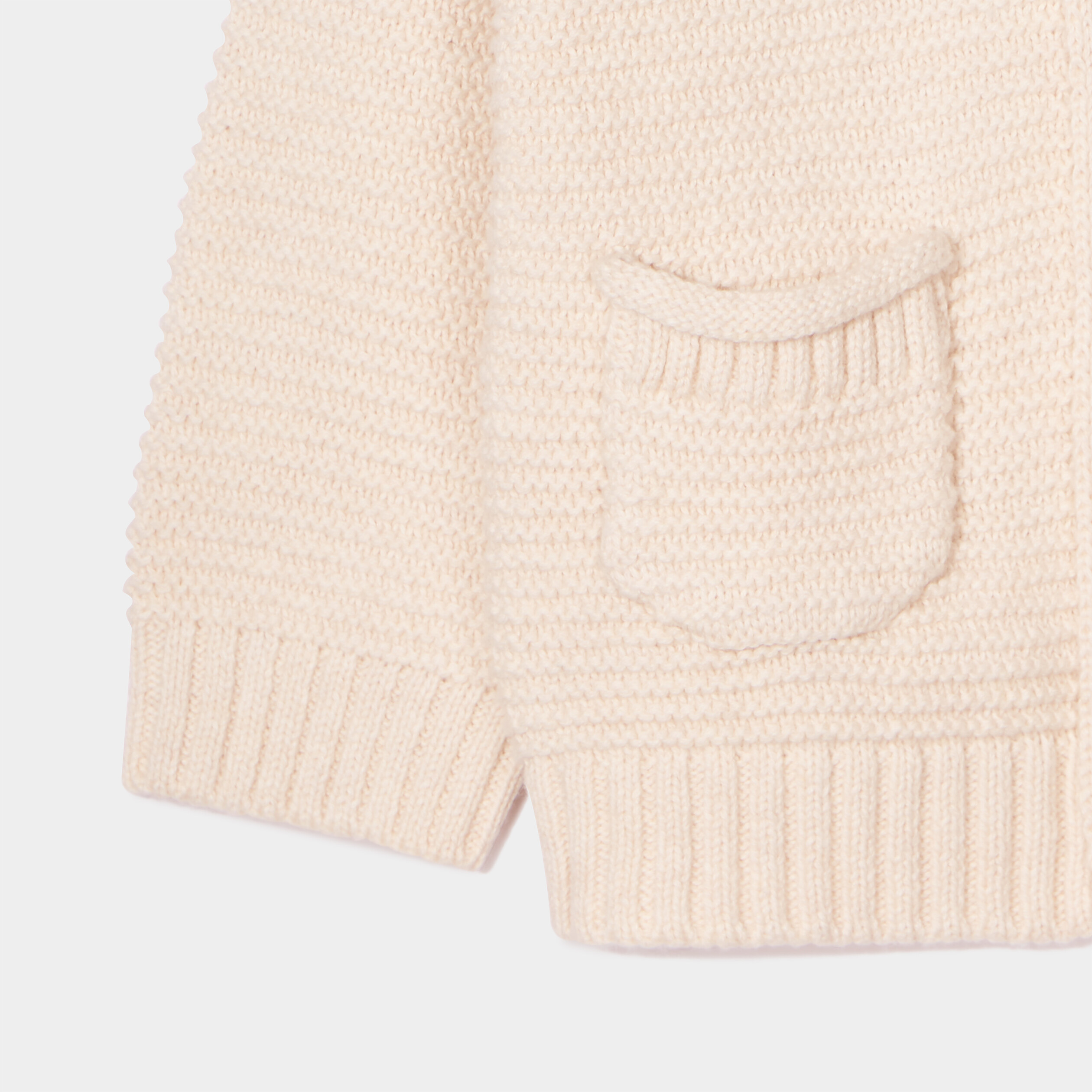 Gilet col châle boutonné coton Creeks beige bébé garçon | La Halle