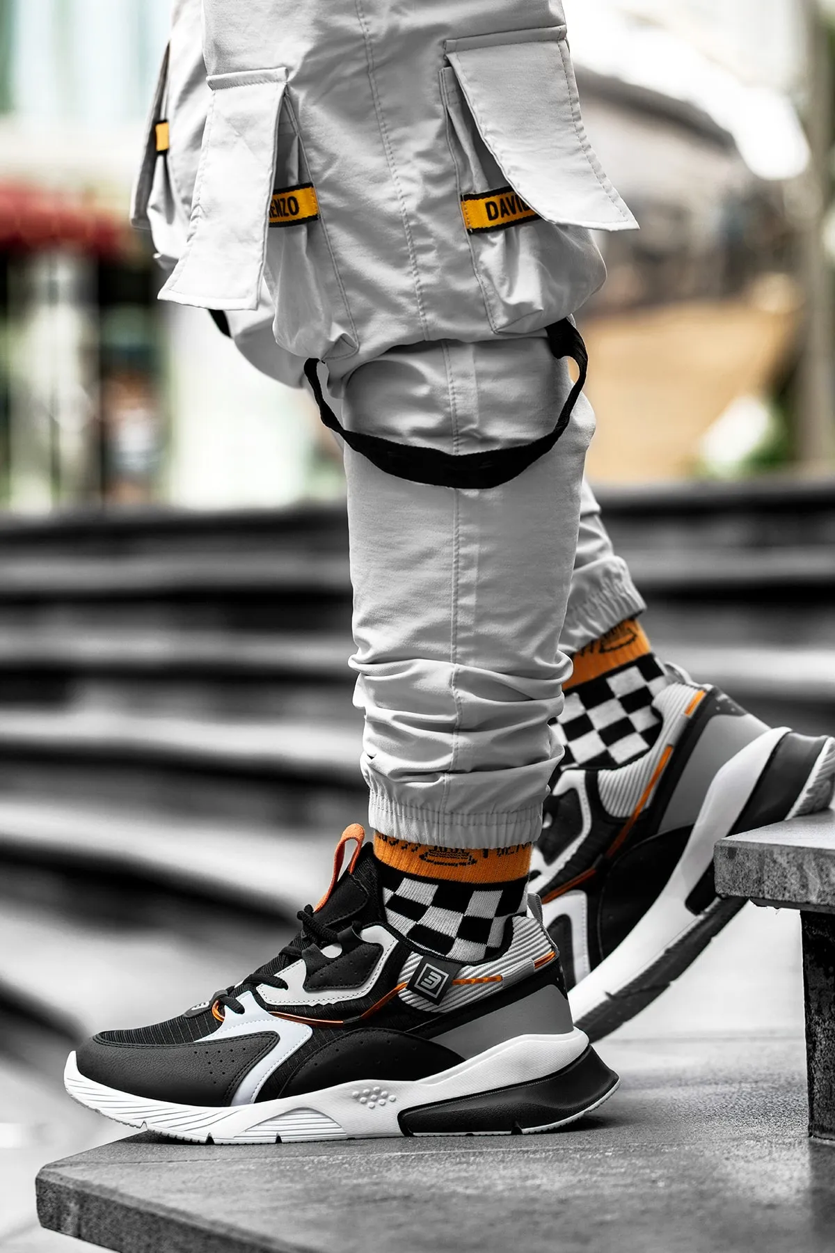 DARK SEER  Schwarz-weißer Ice Unisex-Sneaker