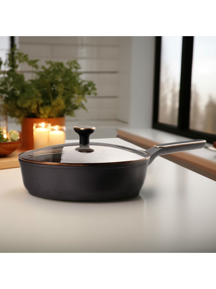 Stoneline Schmorpfanne 28cm mit Deckel in Schwarz günstig kaufen onesize