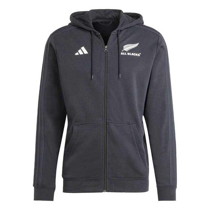 adidas All Blacks Rugby 3-Streifen Kapuzenjacke Sweatjacke Herren