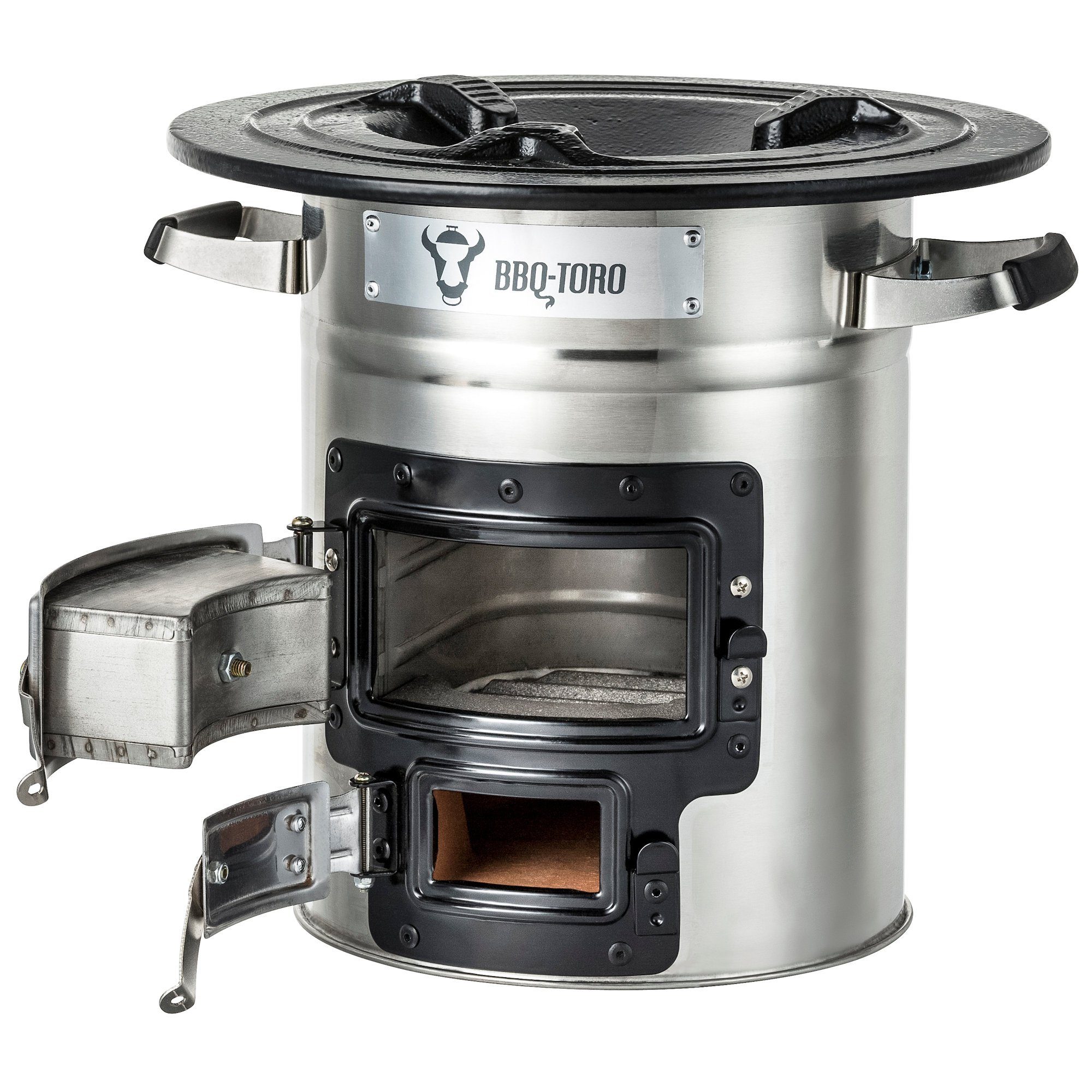 BBQ-Toro Feuerstelle Raketenofen RAKETE #2, Edelstahl Rocket Stove