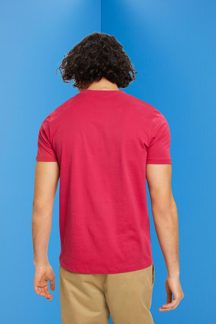 T-Shirt aus Baumwolle mit V-Ausschnitt, Slim Fit