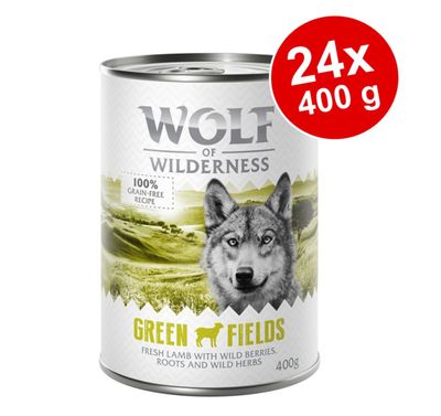 Sparpaket Wolf of Wilderness Adult 24 x 400 g - Single Protein