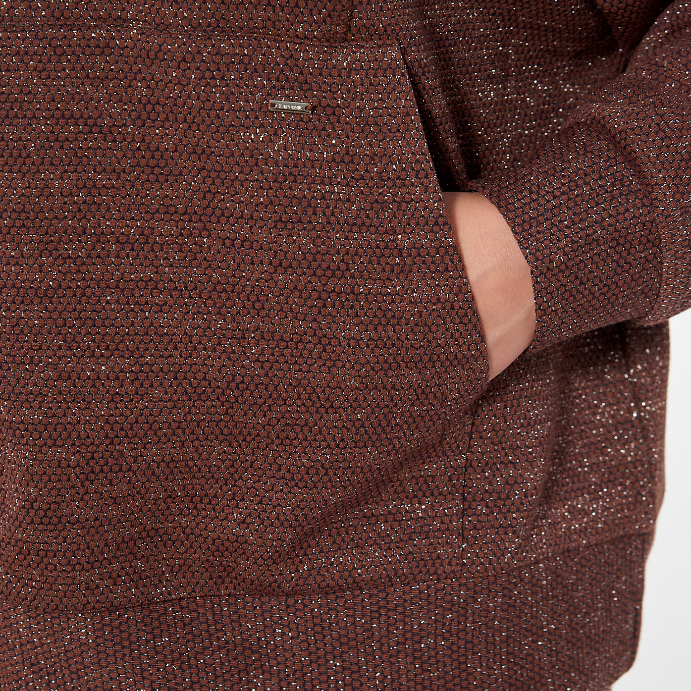 FLEX   Sweat pailleté marron Femme