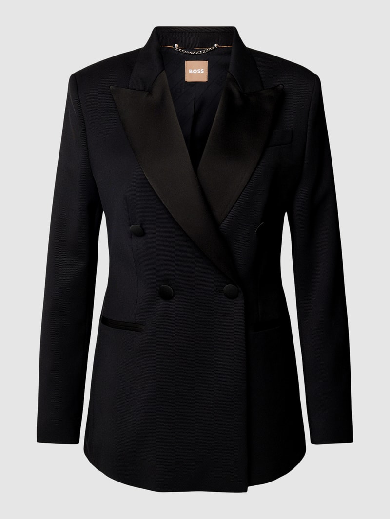 Blazer mit Reverskragen Modell 'Jatuxa' in schwarz