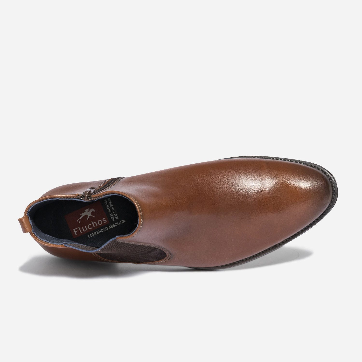 Chelsea boots FLUCHOS cognac en cuir