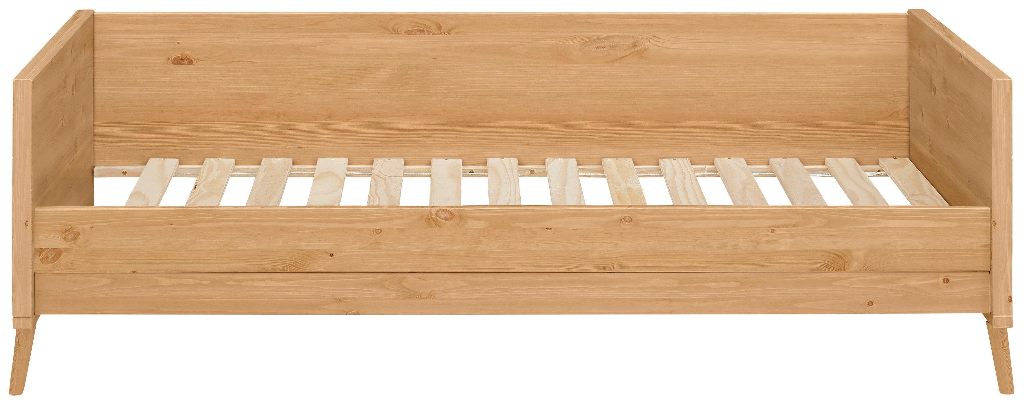 Lüttenhütt Jugendbett Ellen, aus massivem Kiefernholz, in 2 verschiedenen Farben, mit Holzfüßen