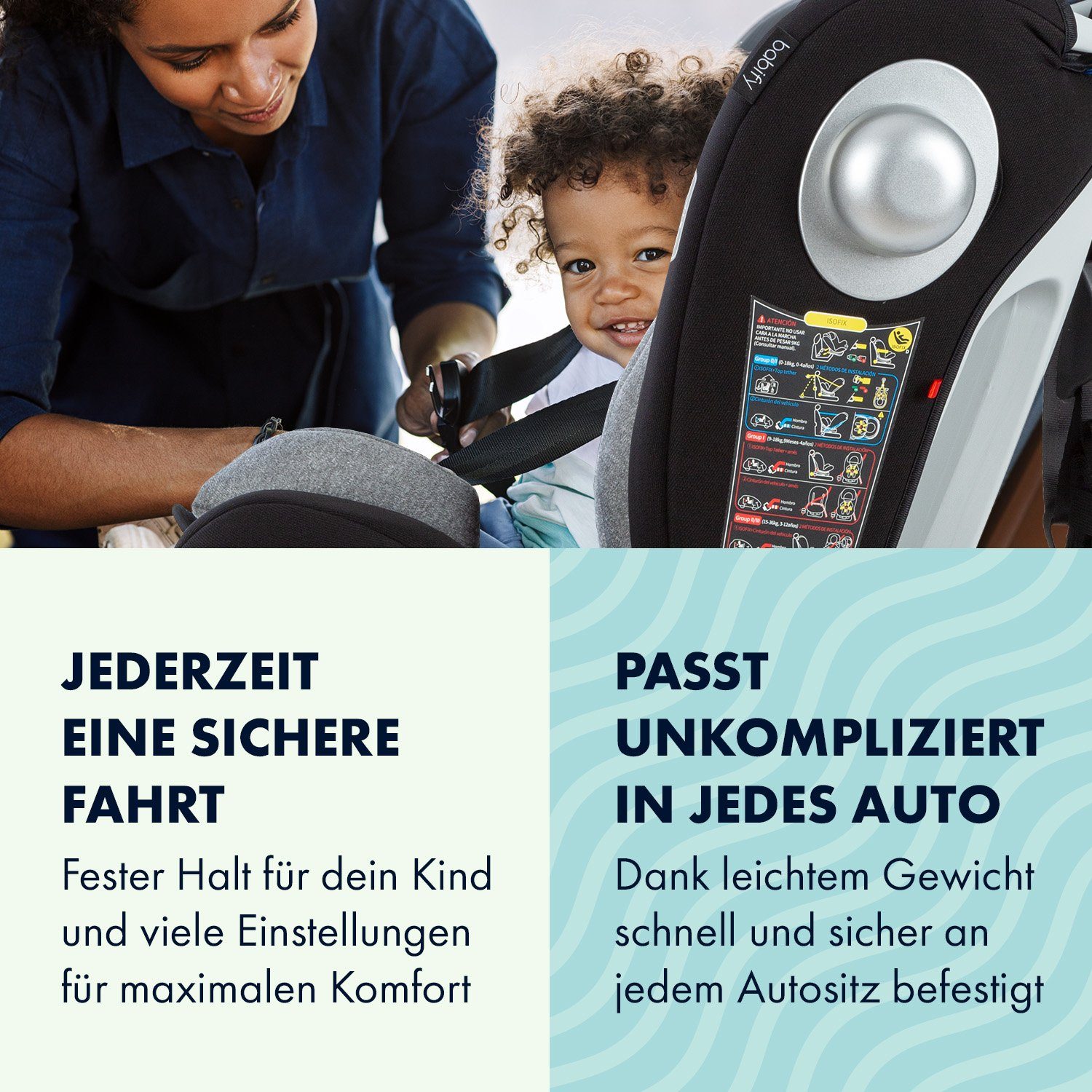 Babify Autokindersitz Onboard 360° Auto-Kindersitz, ab: ab Geburt, bis: 12 Jahre, ab: 2 kg, bis: 36 kg