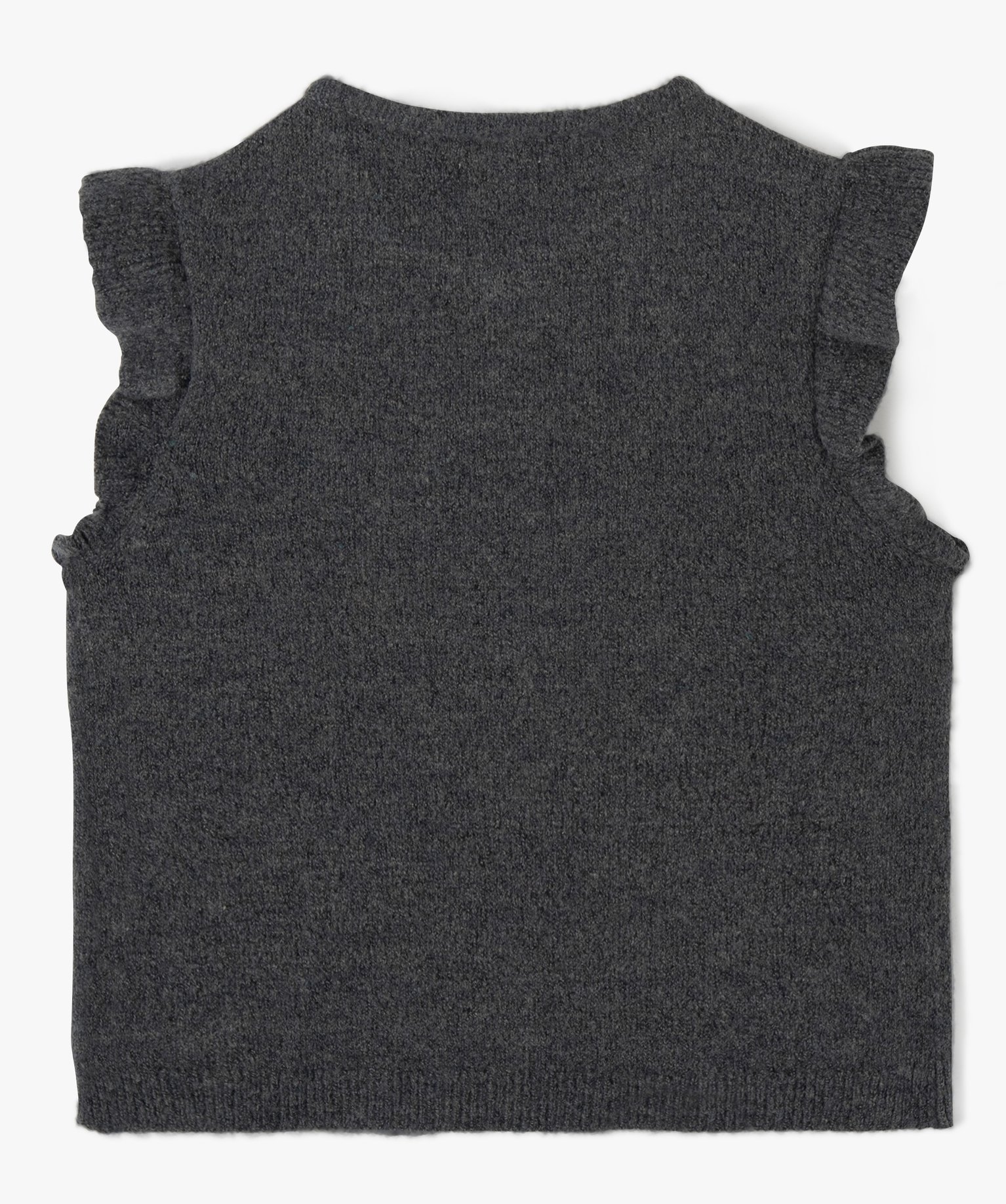Gilet fille sans manches fermeture au col - LuluCastagnette gris fonce | GEMO