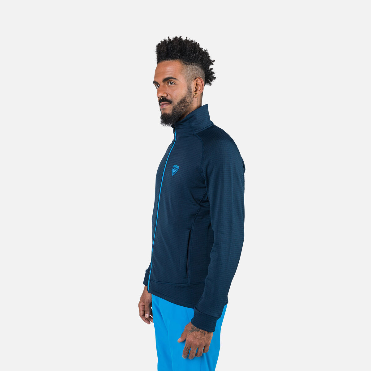 Herrenfleecejacke mit durchgehendem Reißverschluss Blackside
