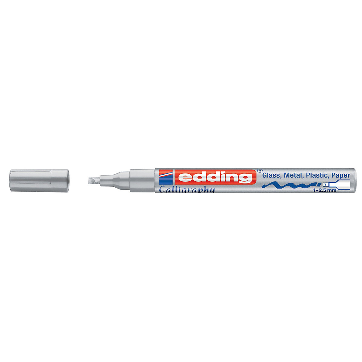 Glanzlackmarker edding 753 creative, 1 - 2,5 mm, silber