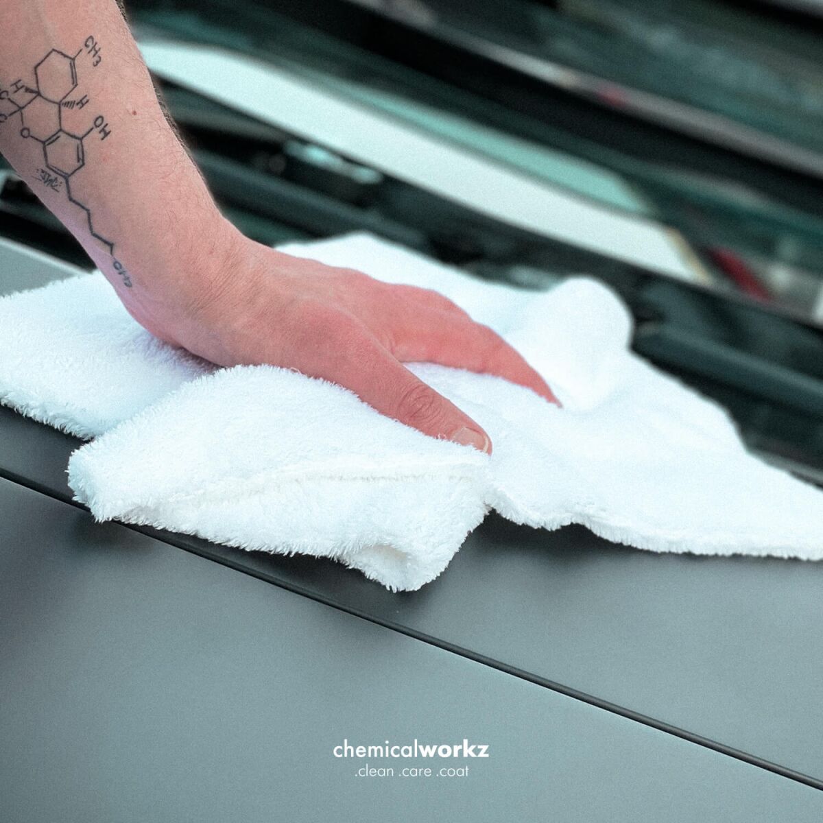 chemicalworkz Edgeless Soft Touch Towel 500GSM Weiß Poliertuch 40×40cm