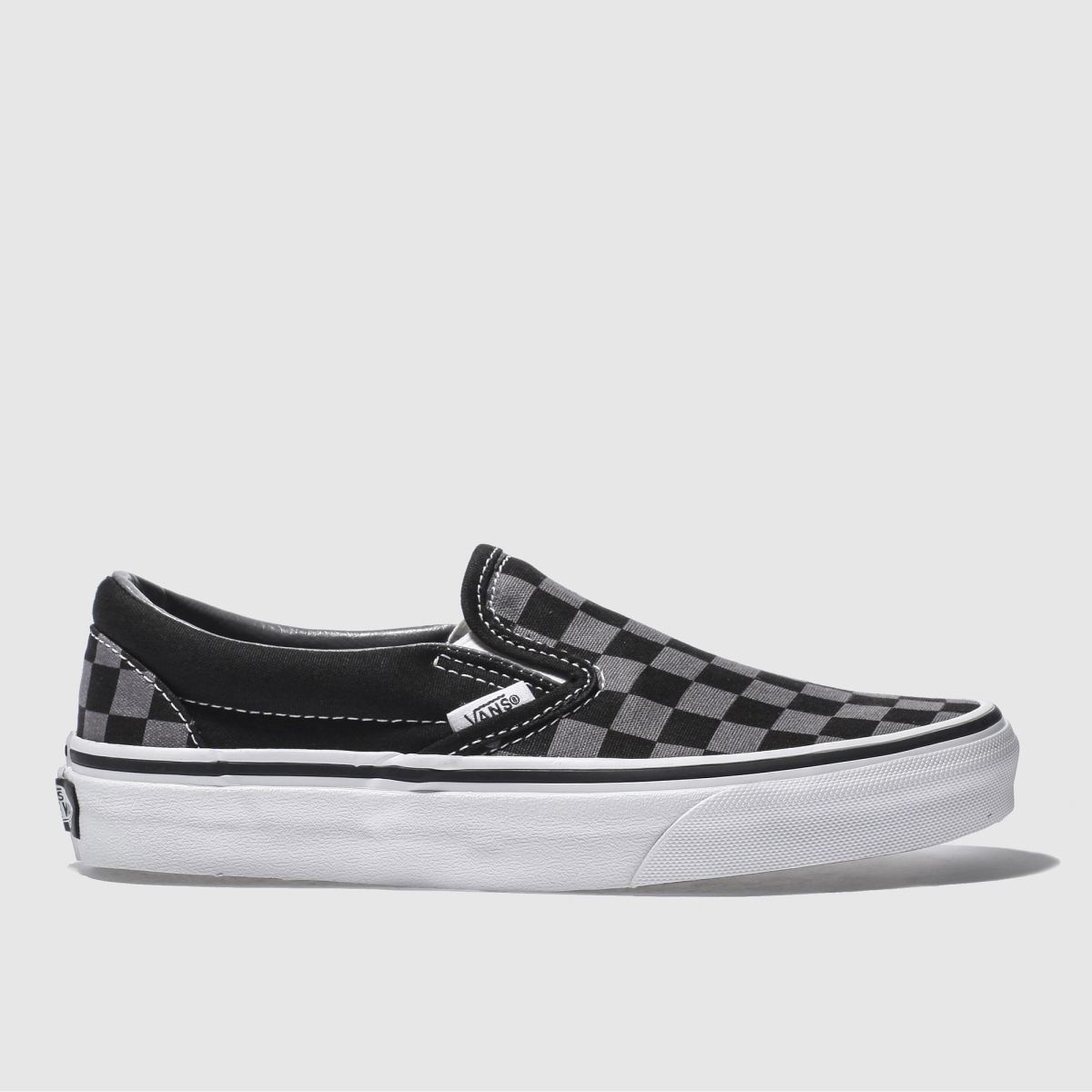 Vans klassiska schackrutiga träningsskor i svart och grått