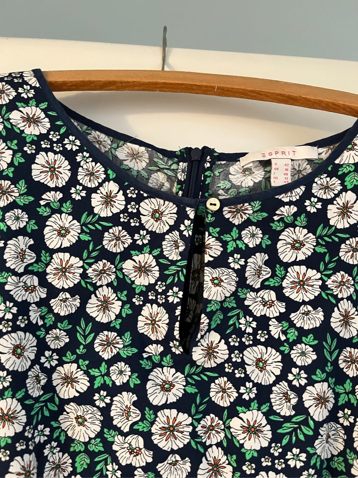 ESPRIT Kleid in Dunkelblau/ Bunt günstig kaufen 42