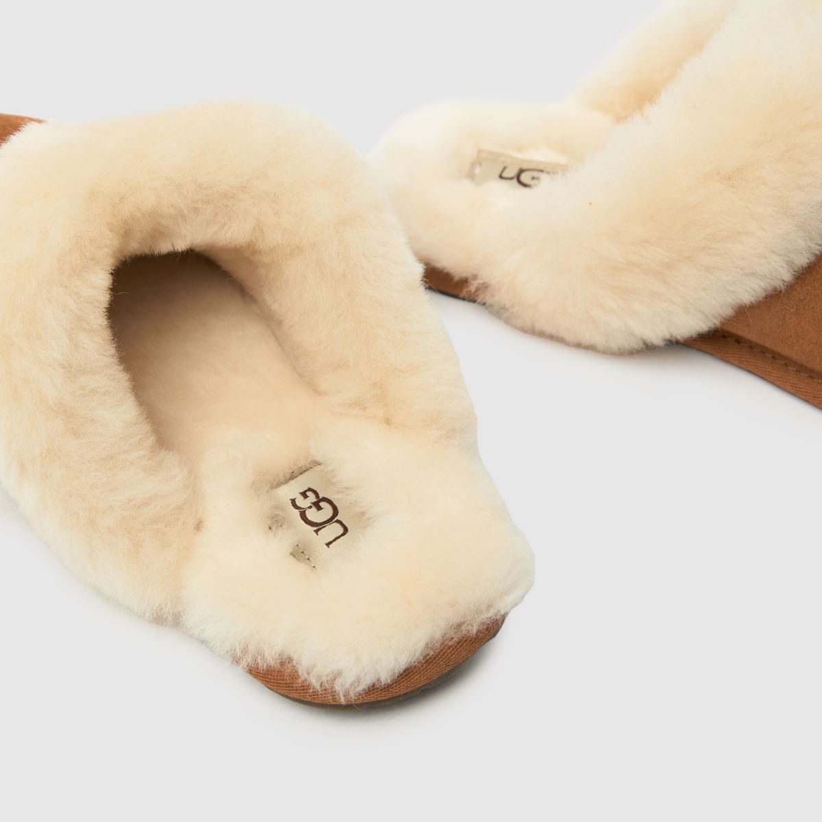 Copati UGG scuffette v kostanjevi barvi