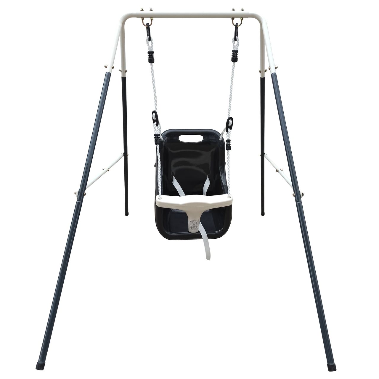 AXI Metall Babyschaukel mit Sitz Anthrazit/Creme