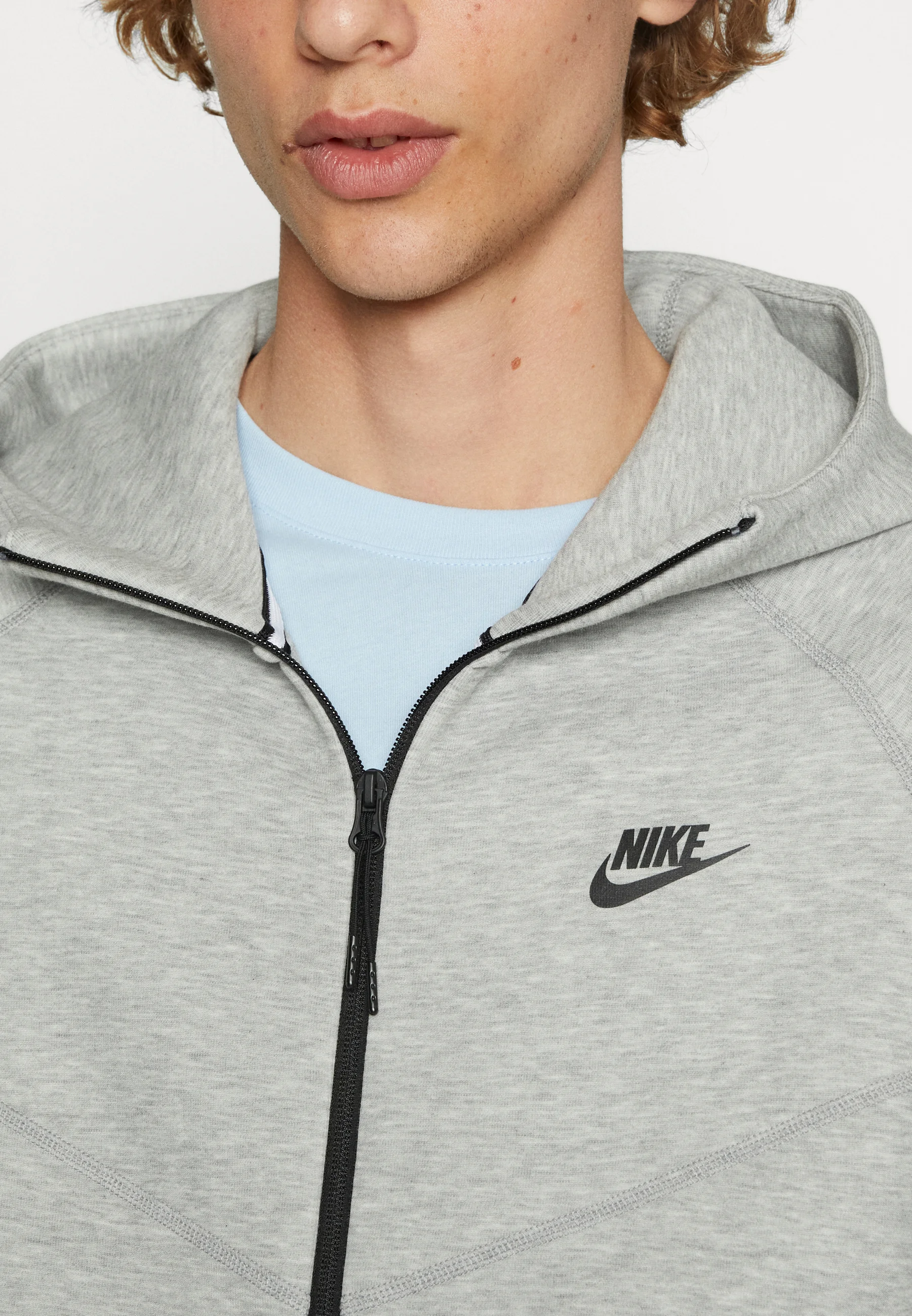 Sudadera Nike Sportswear con cremallera - gris jaspeado/negro