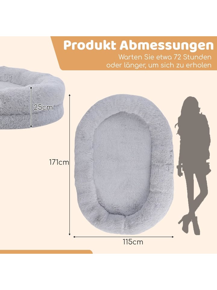 COSTWAY Hundebett für Menschen & Hunde in Grau günstig kaufen onesize