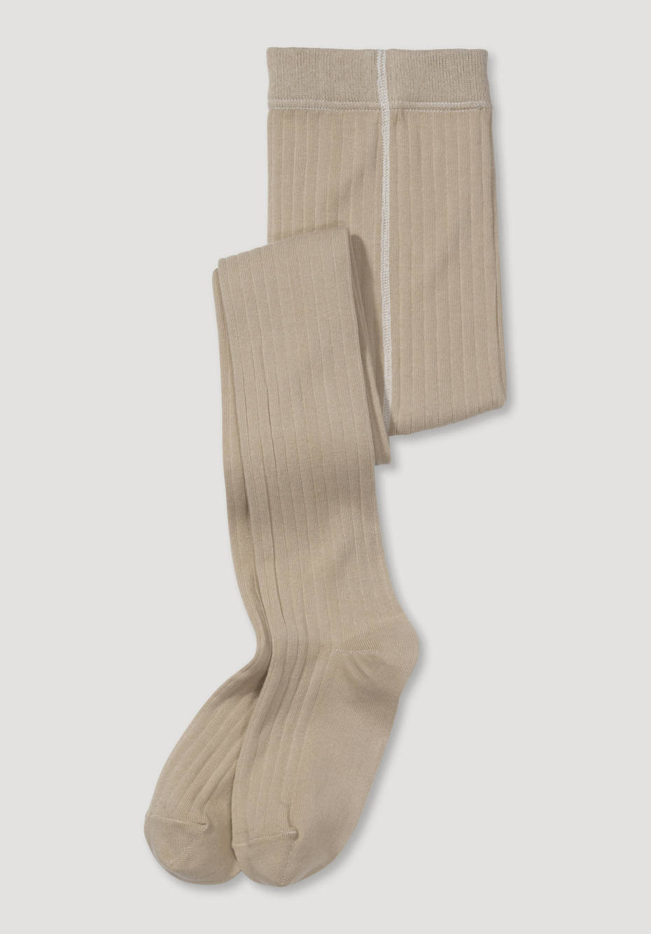 Ripp-Strumpfhose aus Bio-Merinowolle mit Bio-Baumwolle