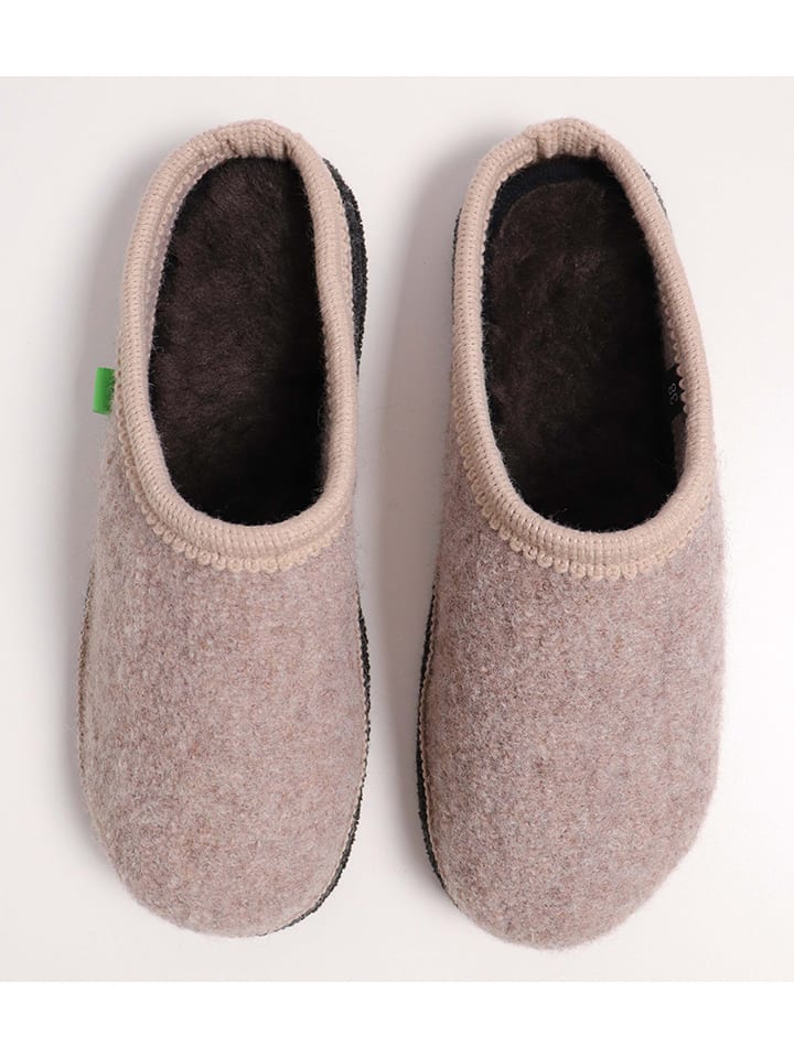 Kaiser Naturfellprodukte H&L Lammfell-Hausschuhe in Beige günstig kaufen