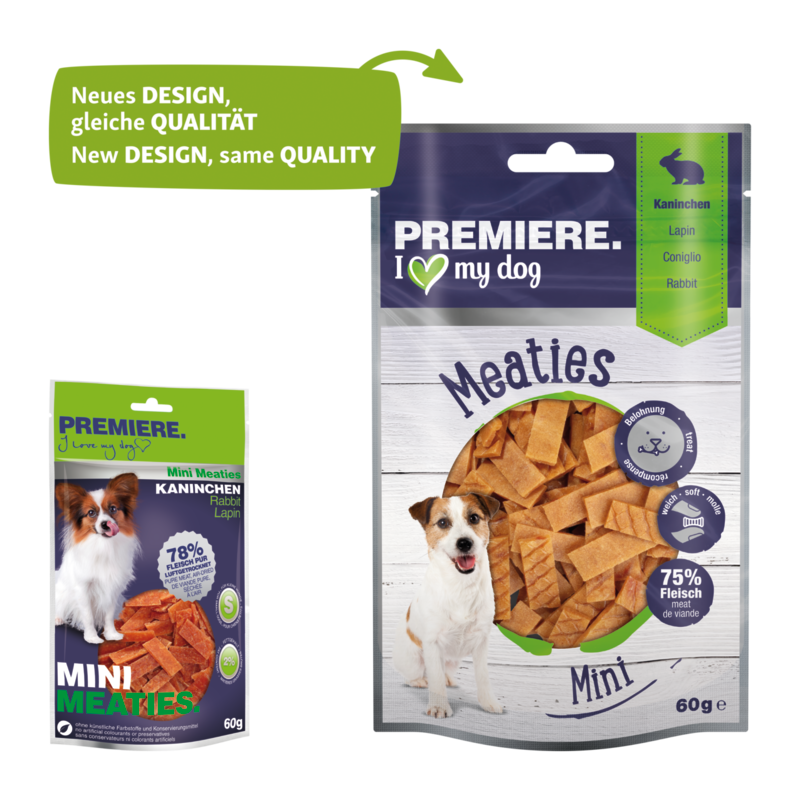 PREMIERE Snacks PREMIERE Mini Meaties Kaninchen 60 g