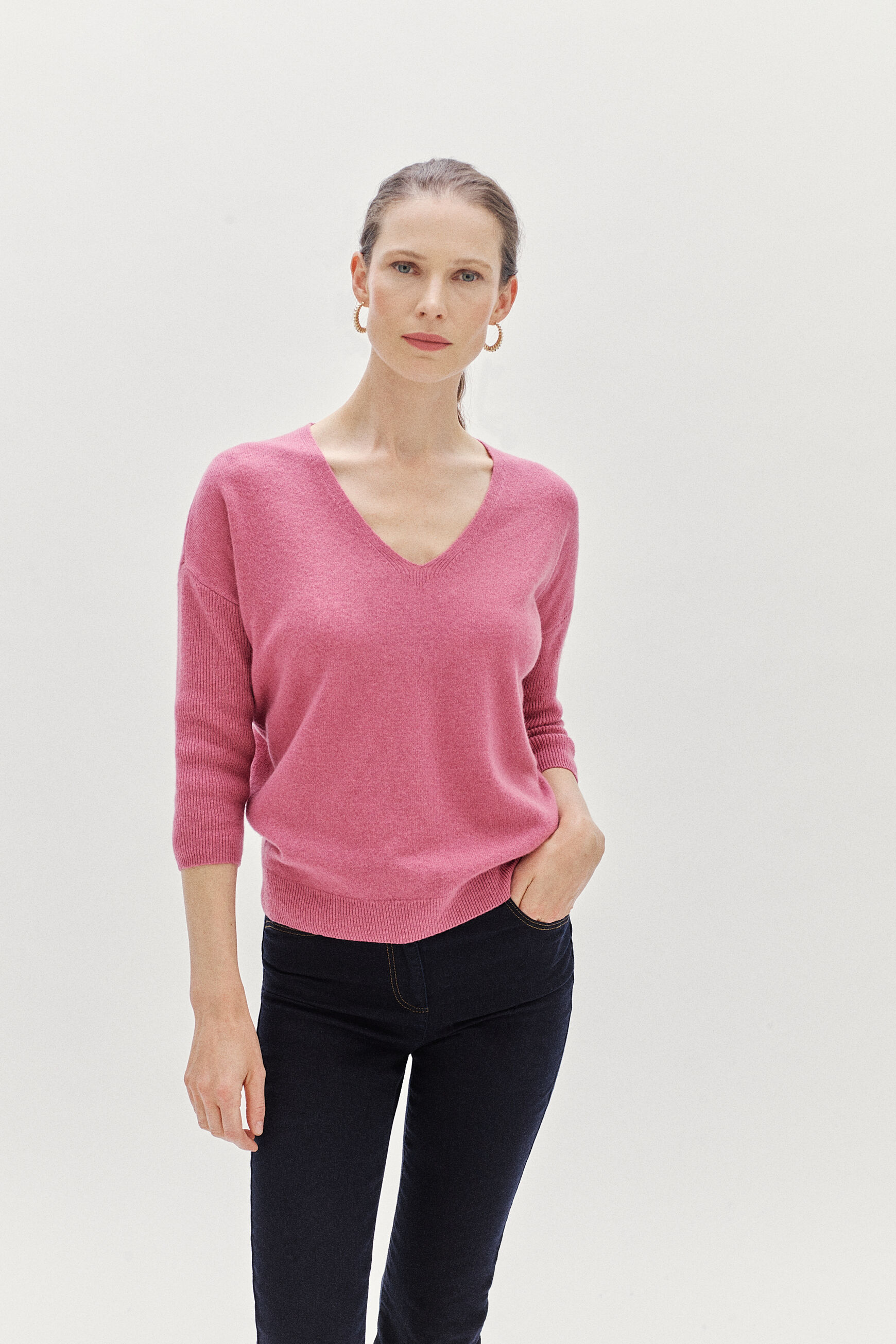 pull ambre rose femme