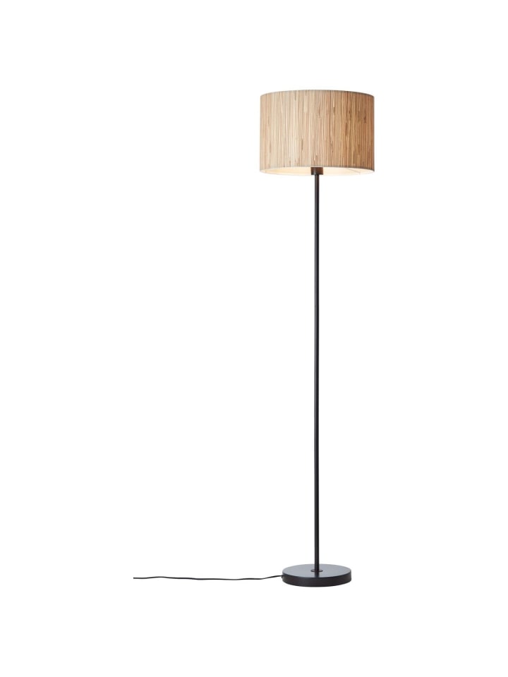 Brilliant Standleuchte Wimea ⌀ 38 cm in schwarz/natur günstig kaufen onesize
