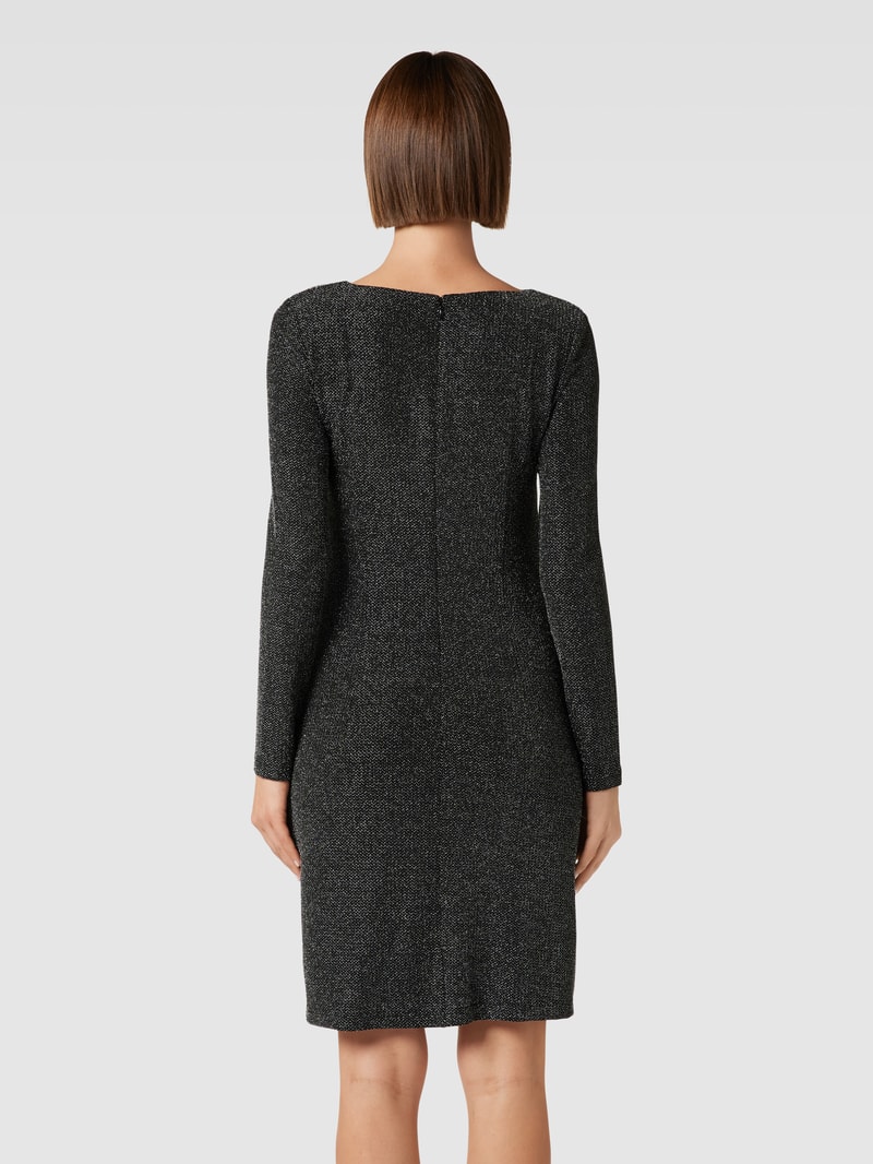 Knielanges Kleid mit Raffungen in silber