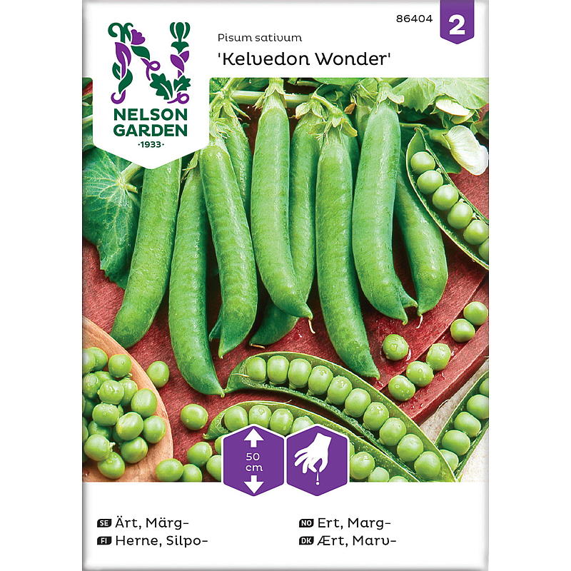 Nelson garden Frø Ert Marg-, Kelvedon Wonder, lav