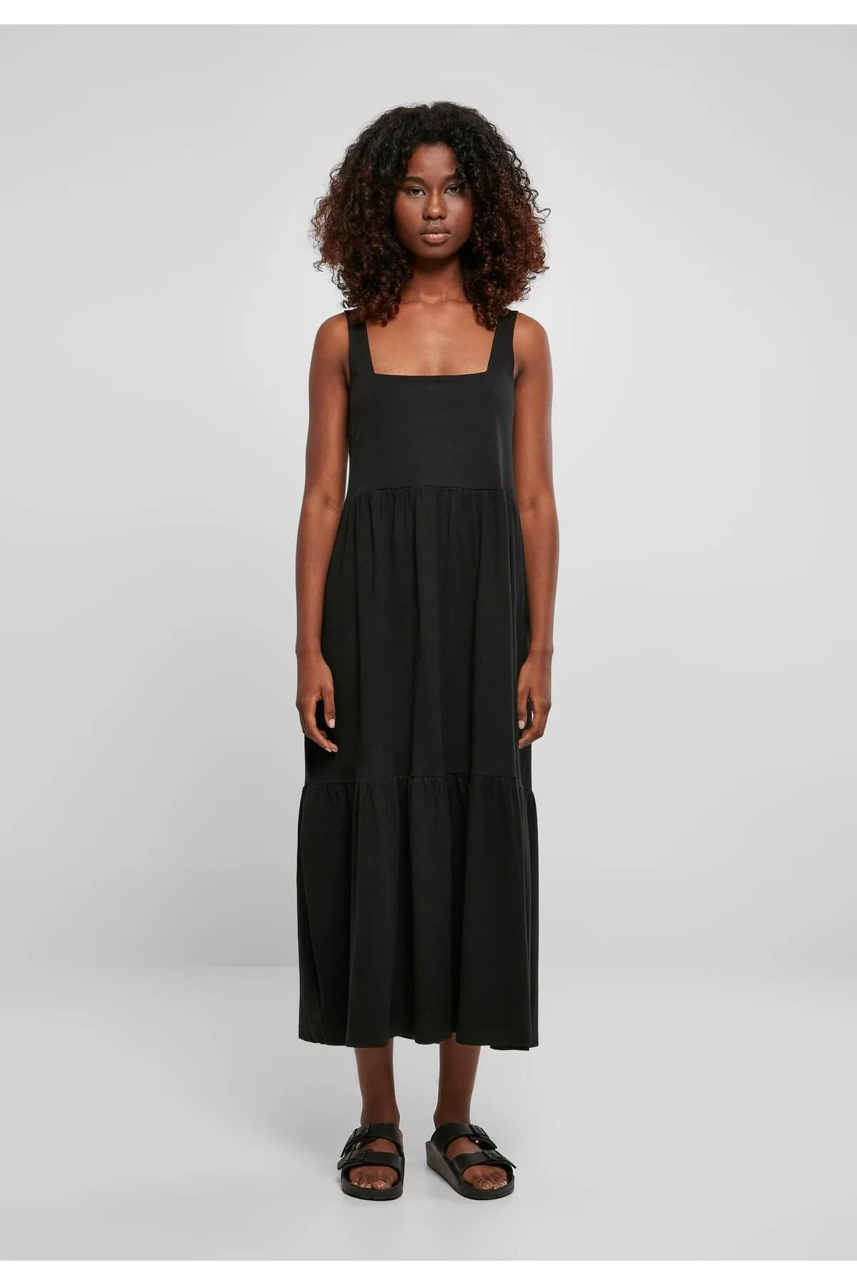 Urban Classics  Damen 7/8-langes Volant-Sommerkleid für Damen