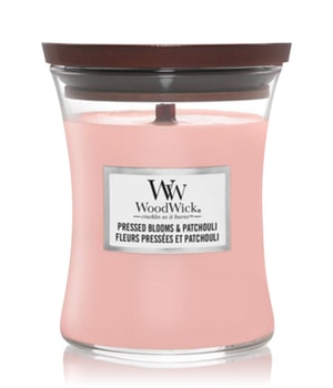 WoodWick Medium Hourglass Pressed Blooms & Patchouli Duftkerze-275 g