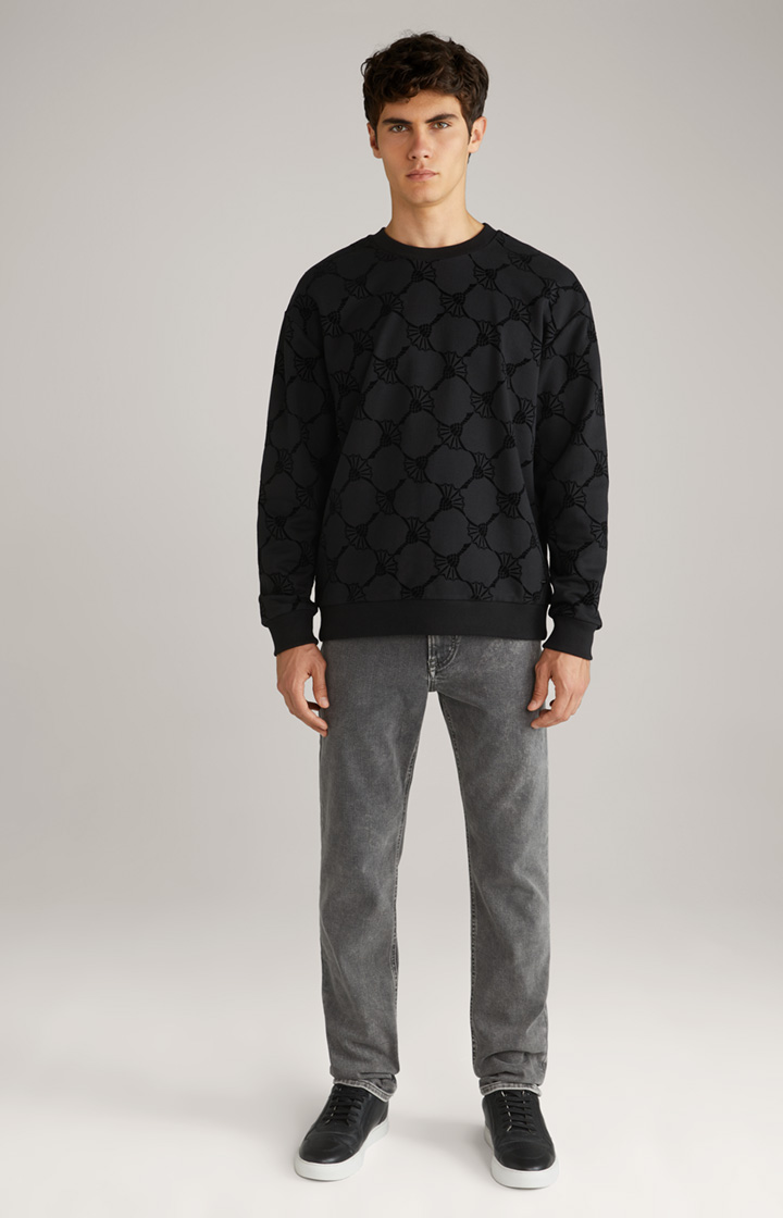 Cornflower-Sweatshirt Tadeo in Schwarz