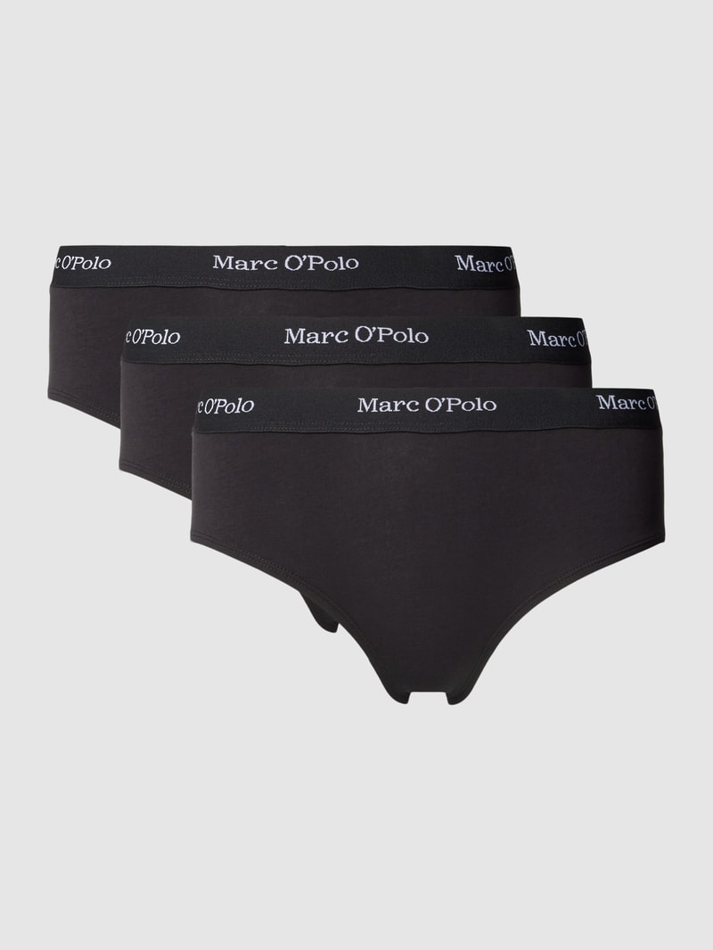 Slip mit elastischem Logo-Bund im 3er-Pack Modell 'ESSENTIALS' in schwarz