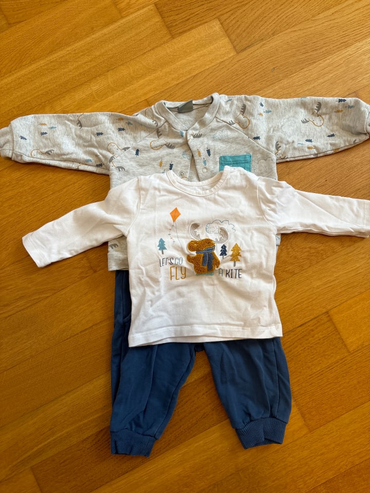 Kanz 3tlg. Outfit in Grau/ Blau/ Weiß günstig kaufen 62