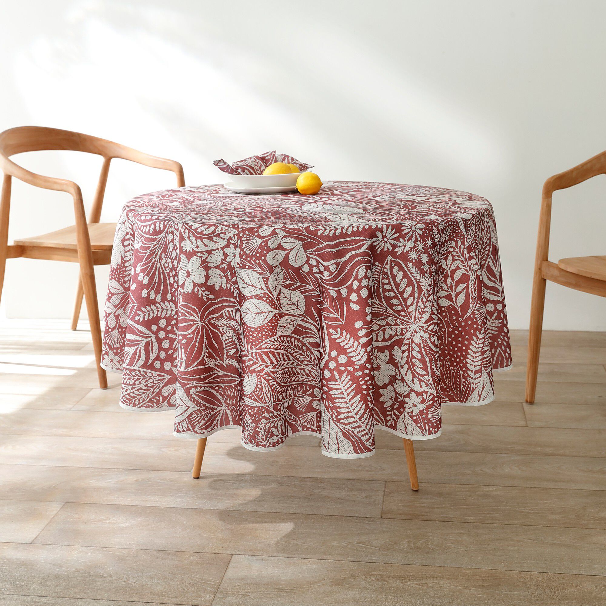 Nappe anti-taches motif floral