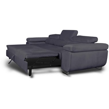 Beautysofa Schlafsofa Couch Dreisitzer Schlafsofa modernen Stil, mit Verstellbare Kopfstütze, Schlaffunktion