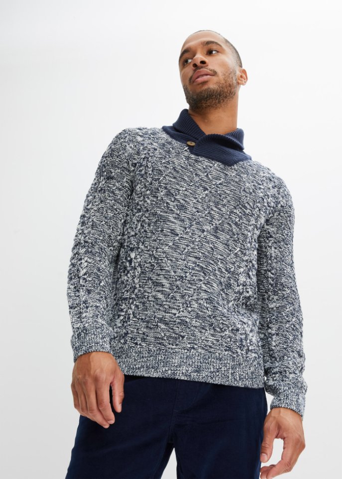 Pullover mit Schalkragen