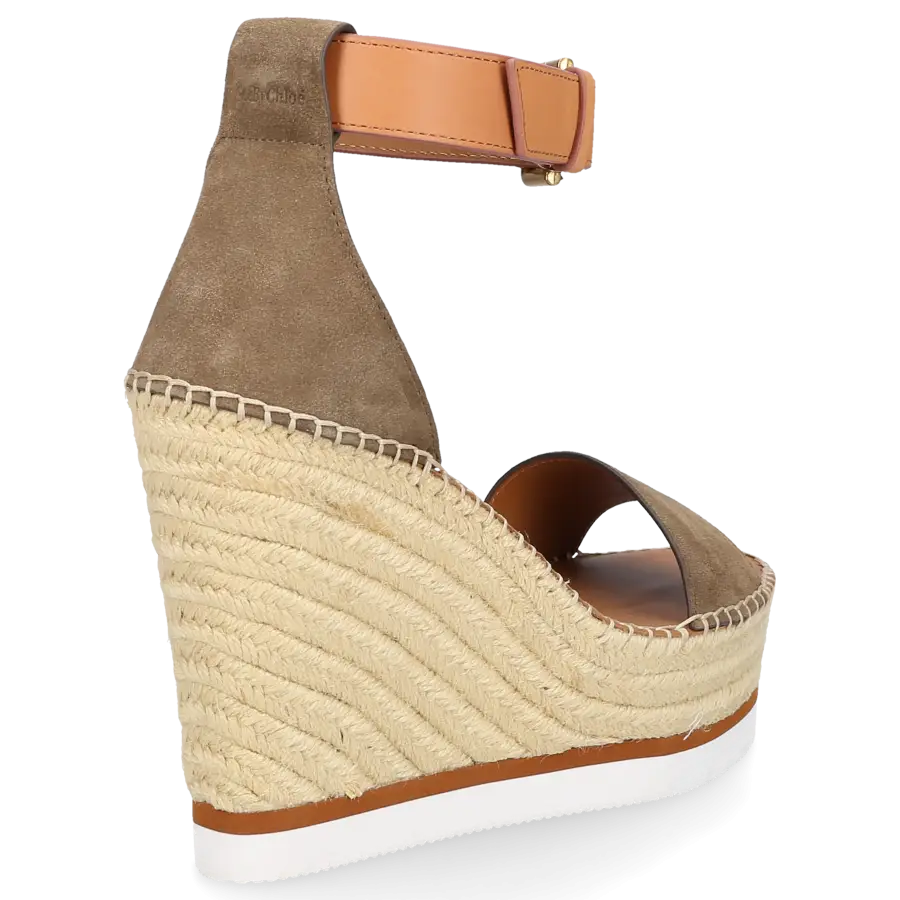 SEE BY CHLOÉ - Espadrilles GLYN Veloursleder - grün