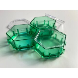 Honeycombs Ressourcenschalen Crystal Clear inkl. Deckel (Klar Grün) (3)